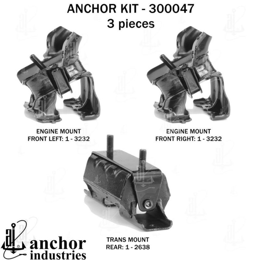 ANCHOR MOUNTS 300047 ENGINE MNT KIT