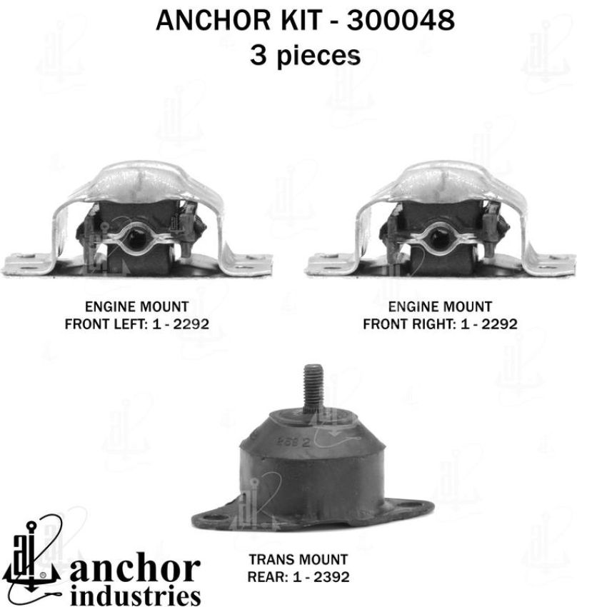 ANCHOR MOUNTS 300048 ENGINE MNT KIT