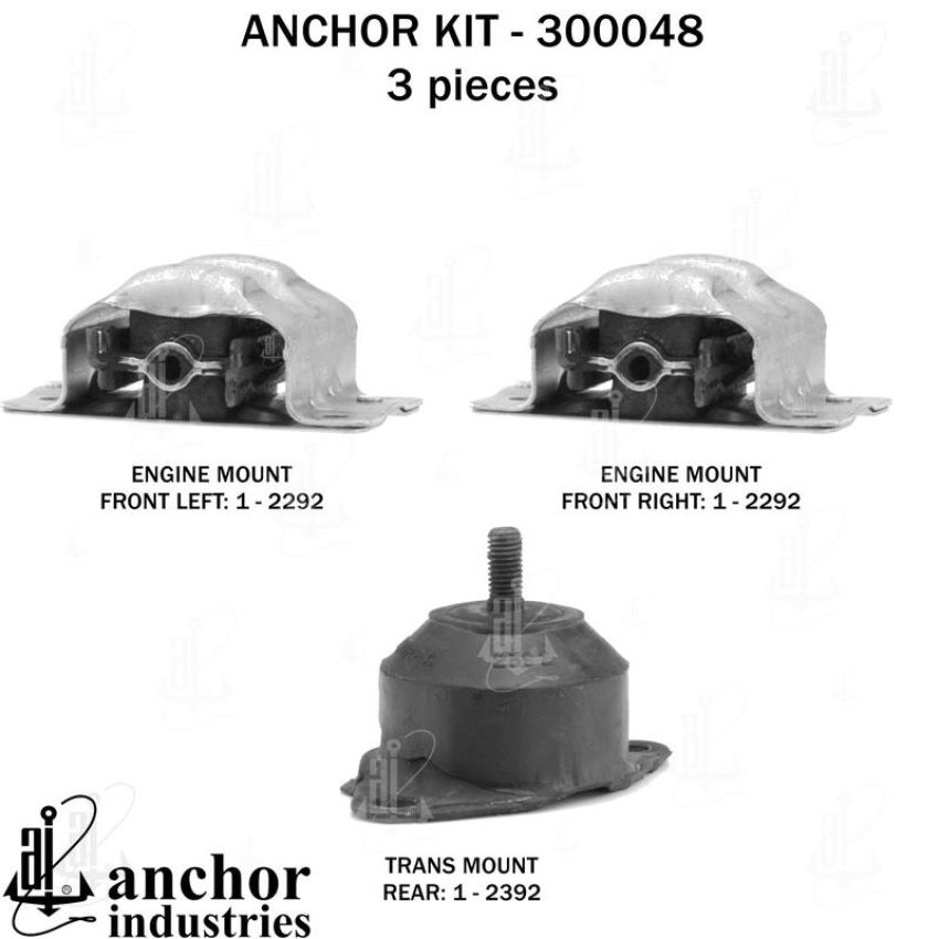 ANCHOR MOUNTS 300048 ENGINE MNT KIT