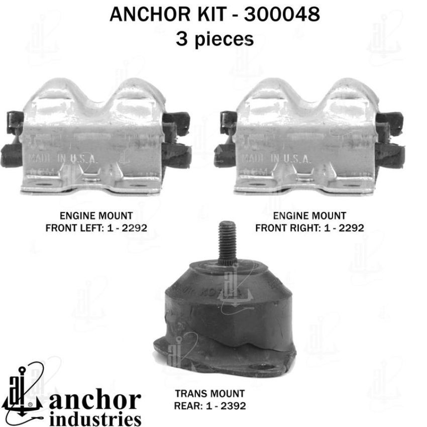 ANCHOR MOUNTS 300048 ENGINE MNT KIT