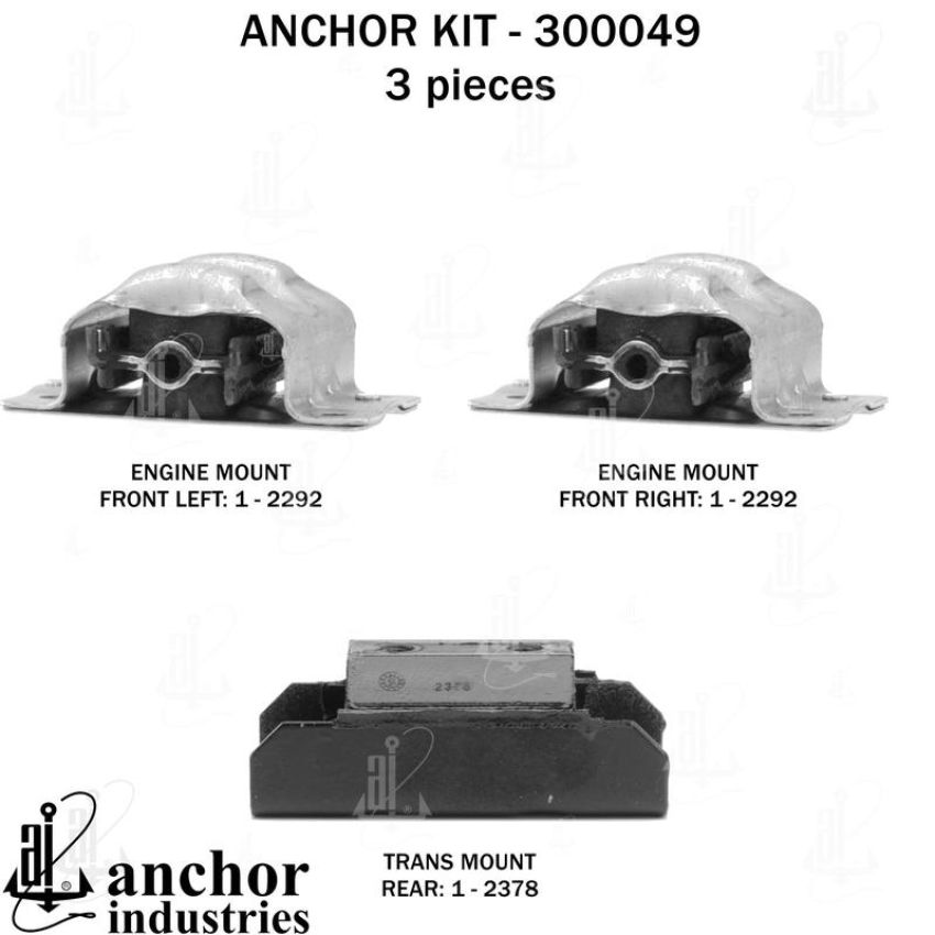 ANCHOR MOUNTS 300049 ENGINE MNT KIT