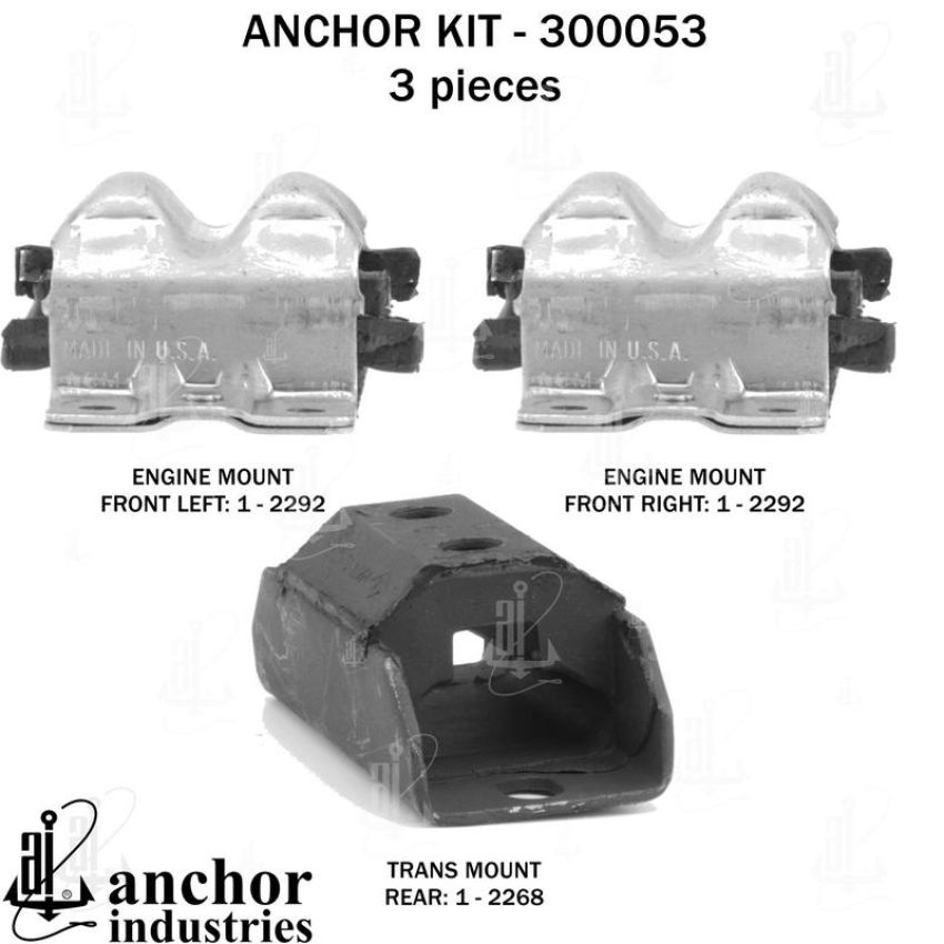 ANCHOR MOUNTS 300053 ENGINE MNT KIT