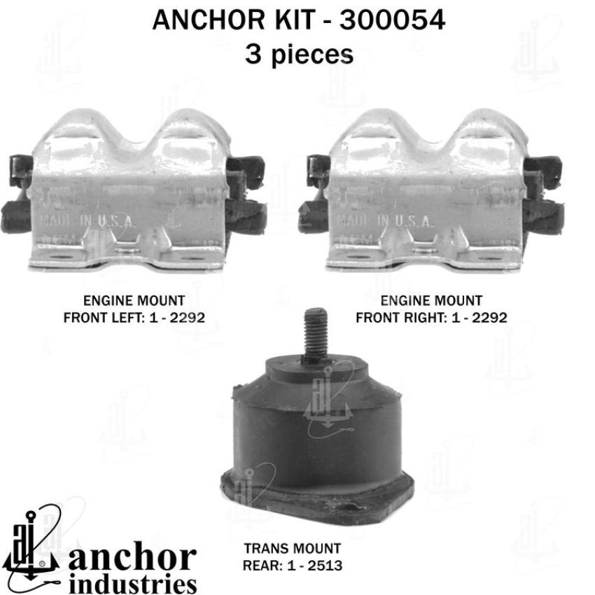 ANCHOR MOUNTS 300054 ENGINE MNT KIT
