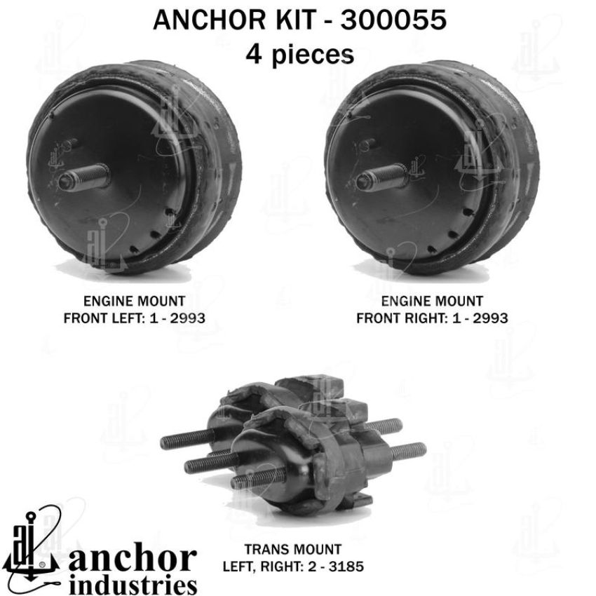 ANCHOR MOUNTS 300055 ENGINE MNT KIT