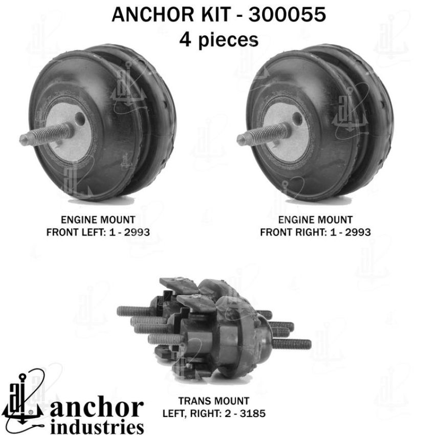 ANCHOR MOUNTS 300055 ENGINE MNT KIT
