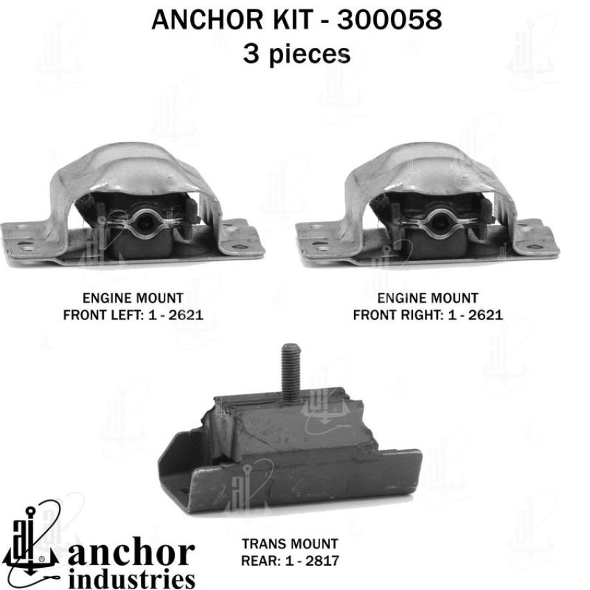 ANCHOR MOUNTS 300058 ENGINE MNT KIT