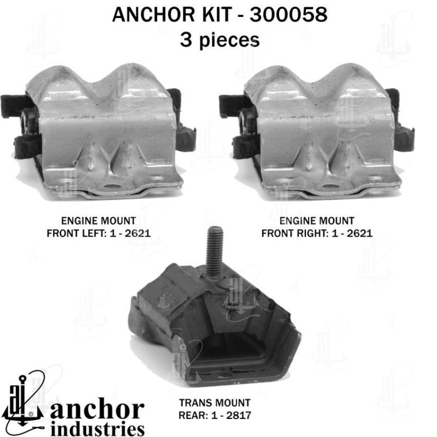 ANCHOR MOUNTS 300058 ENGINE MNT KIT