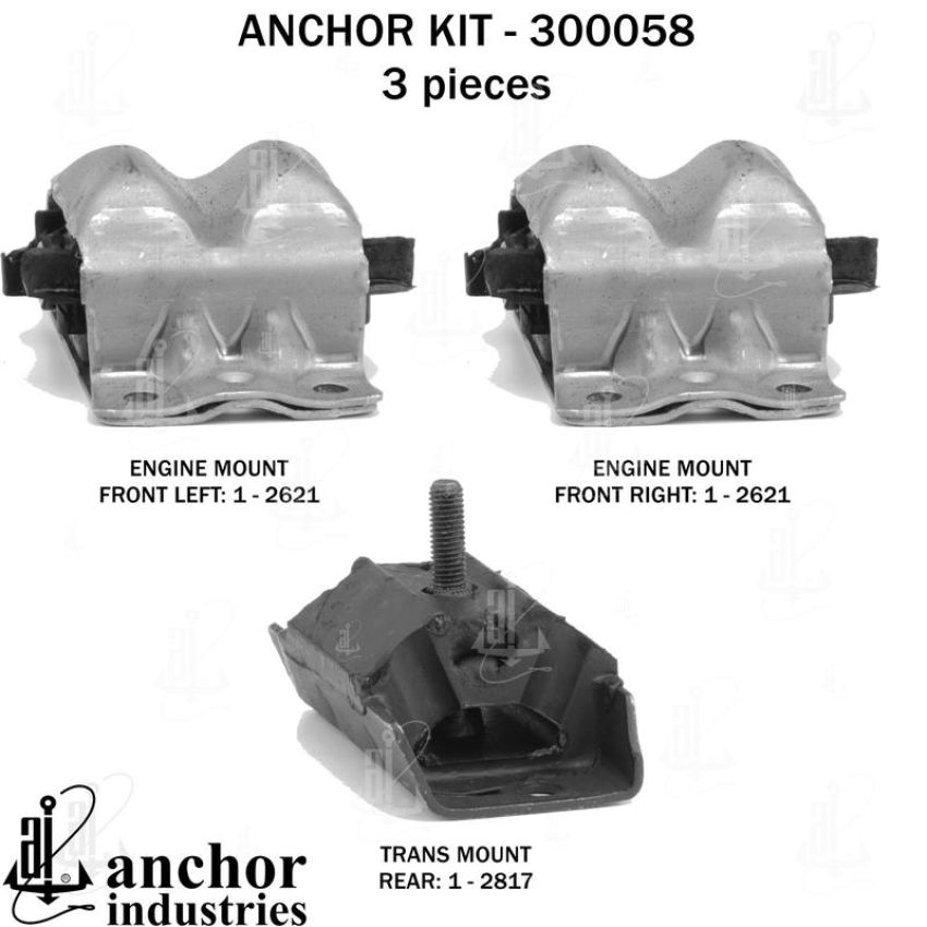 ANCHOR MOUNTS 300058 ENGINE MNT KIT