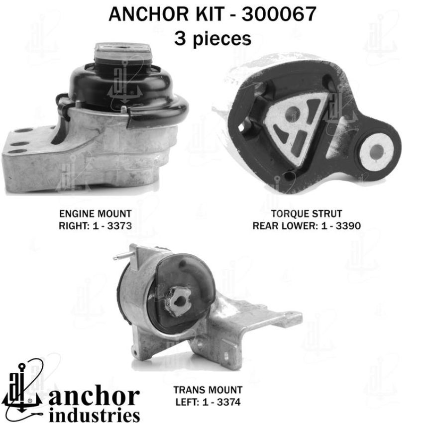 ANCHOR MOUNTS 300067 ENGINE MNT KIT