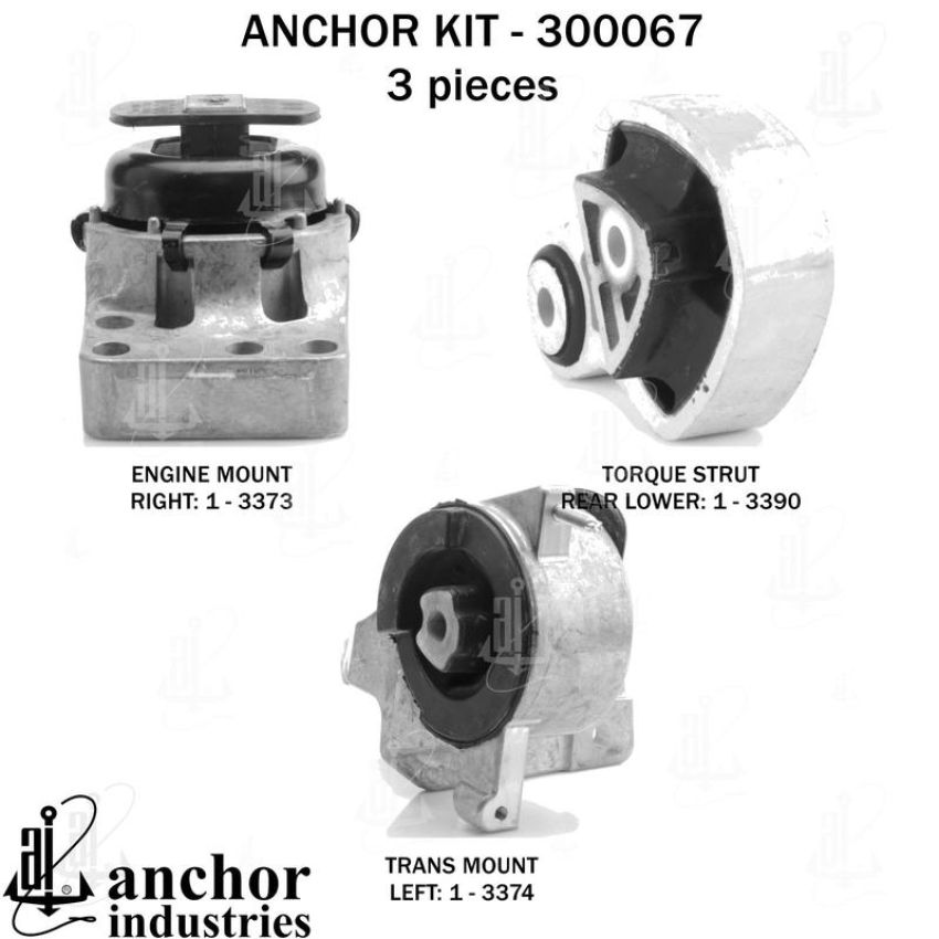 ANCHOR MOUNTS 300067 ENGINE MNT KIT