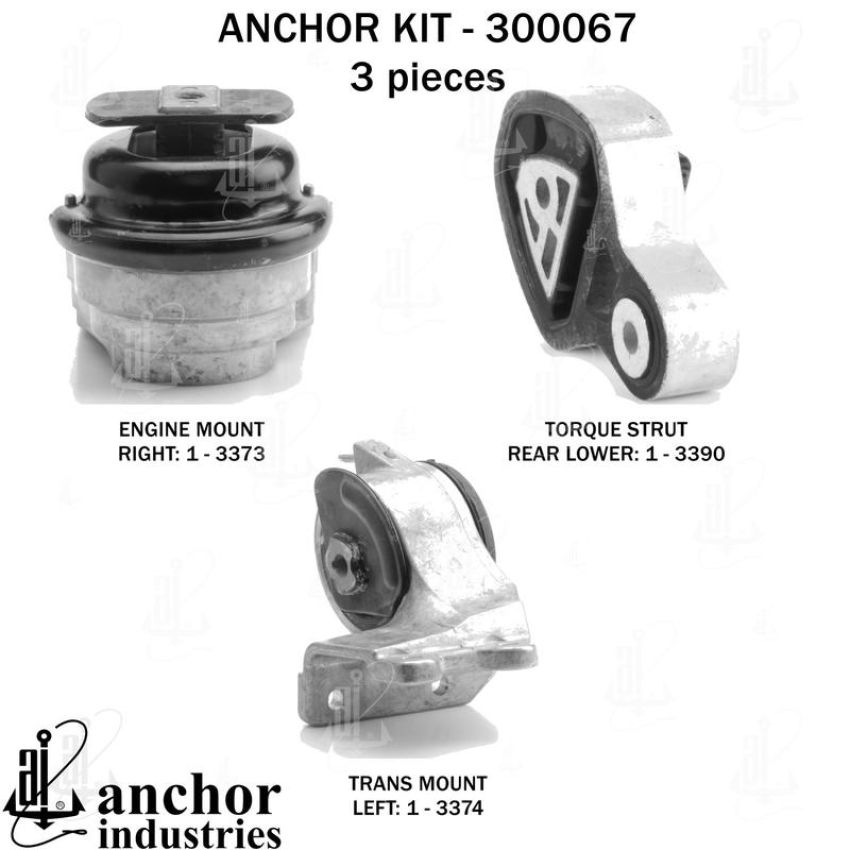 ANCHOR MOUNTS 300067 ENGINE MNT KIT