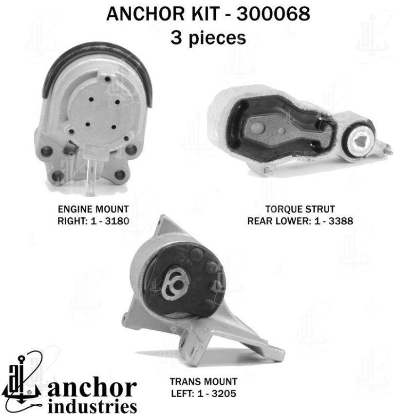 ANCHOR MOUNTS 300068 ENGINE MNT KIT