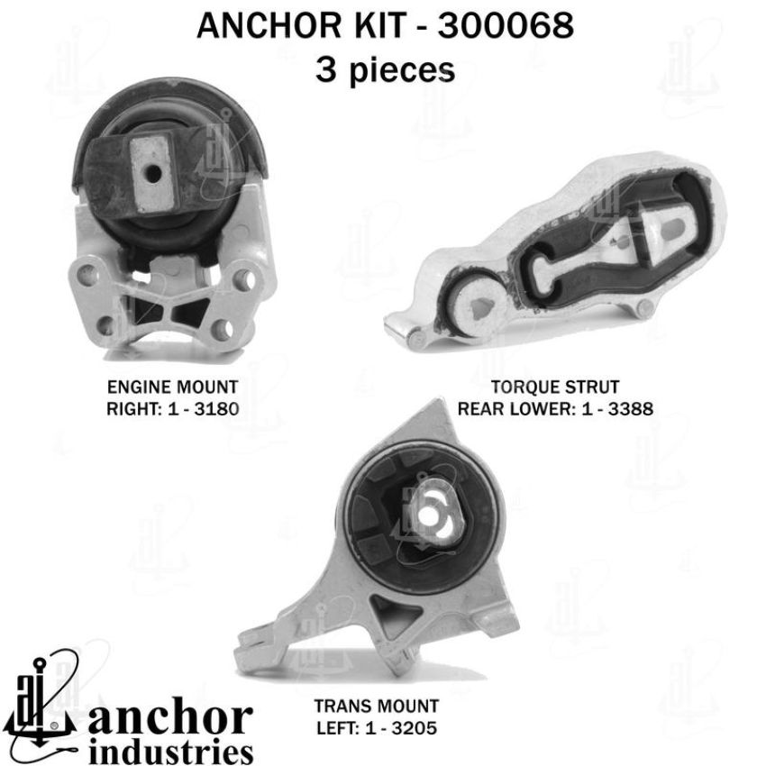 ANCHOR MOUNTS 300068 ENGINE MNT KIT