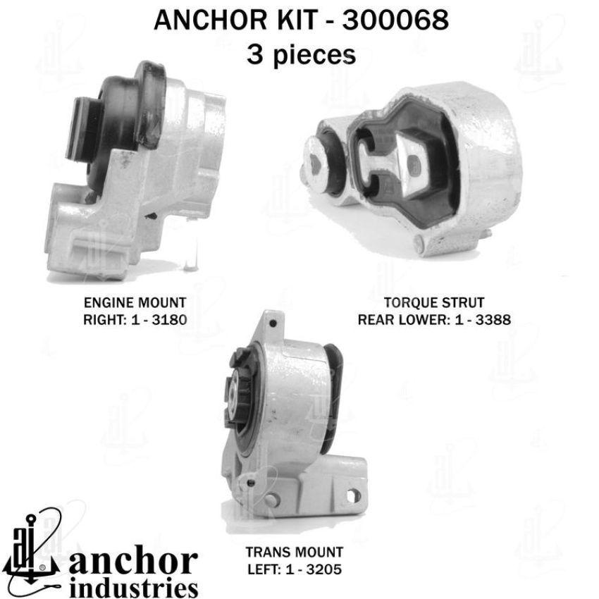 ANCHOR MOUNTS 300068 ENGINE MNT KIT