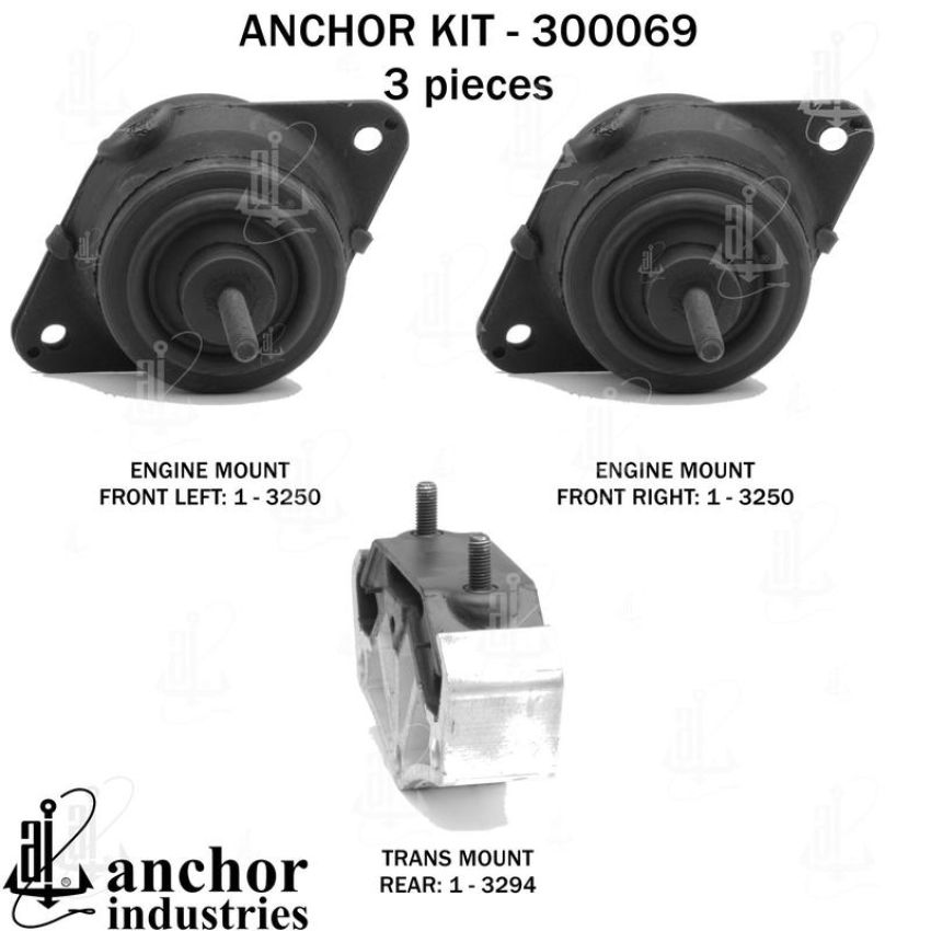 ANCHOR MOUNTS 300069 ENGINE MNT KIT