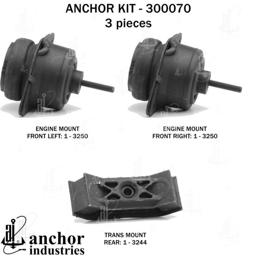 ANCHOR MOUNTS 300070 ENGINE MNT KIT