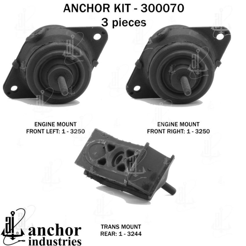 ANCHOR MOUNTS 300070 ENGINE MNT KIT