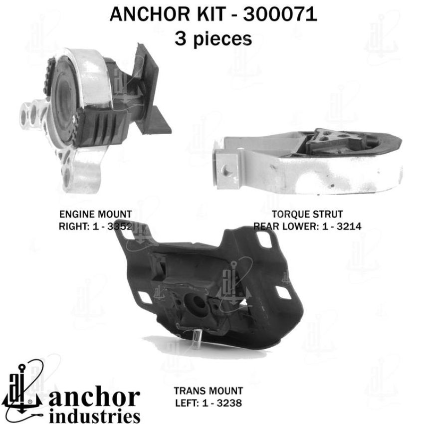 ANCHOR MOUNTS 300071 ENGINE MNT KIT