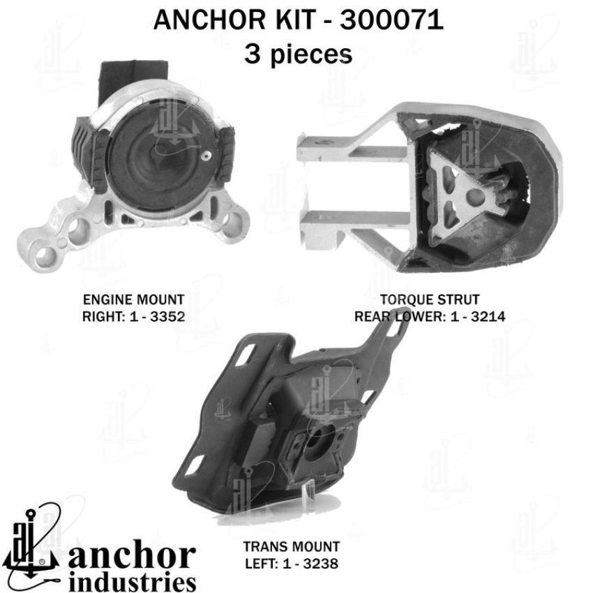 ANCHOR MOUNTS 300071 ENGINE MNT KIT