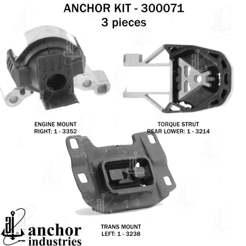 ANCHOR MOUNTS 300071 ENGINE MNT KIT