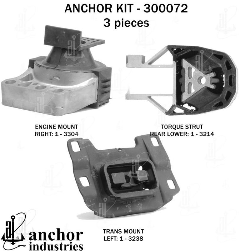 ANCHOR MOUNTS 300072 ENGINE MNT KIT