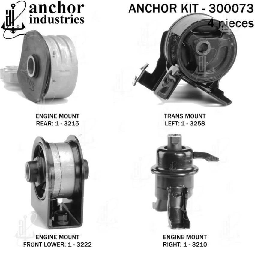 ANCHOR MOUNTS 300073 ENGINE MNT KIT