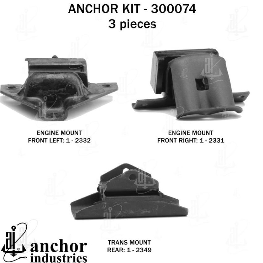 ANCHOR MOUNTS 300074 ENGINE MNT KIT