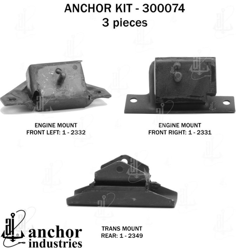 ANCHOR MOUNTS 300074 ENGINE MNT KIT