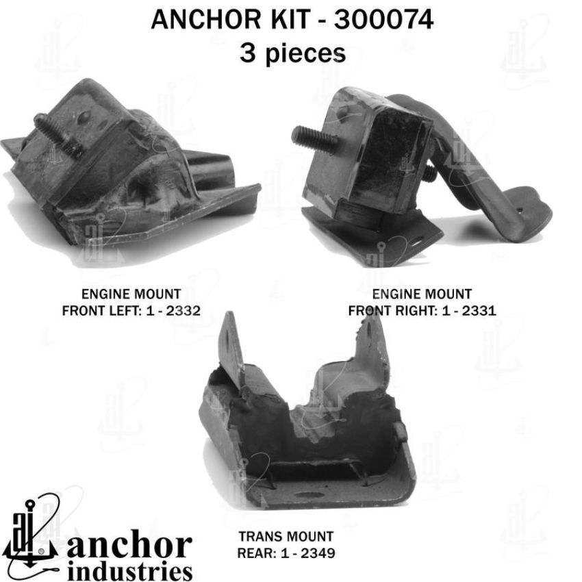 ANCHOR MOUNTS 300074 ENGINE MNT KIT