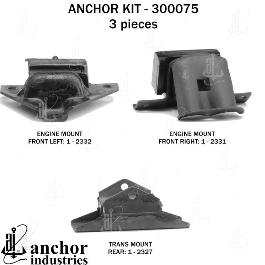 ANCHOR MOUNTS 300075 ENGINE MNT KIT