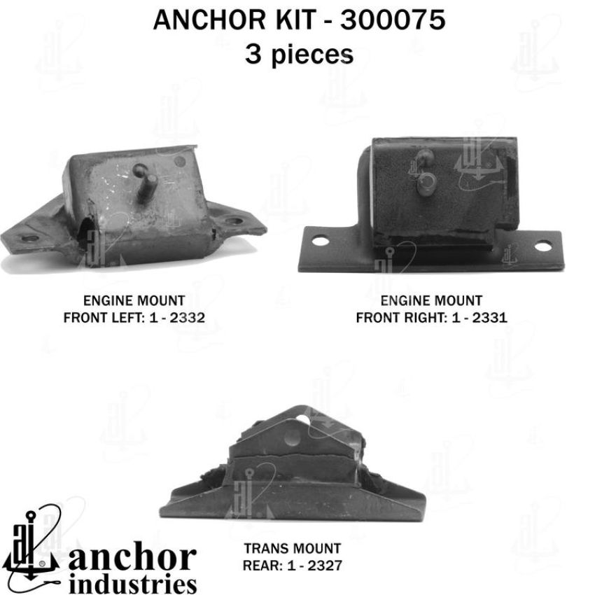 ANCHOR MOUNTS 300075 ENGINE MNT KIT
