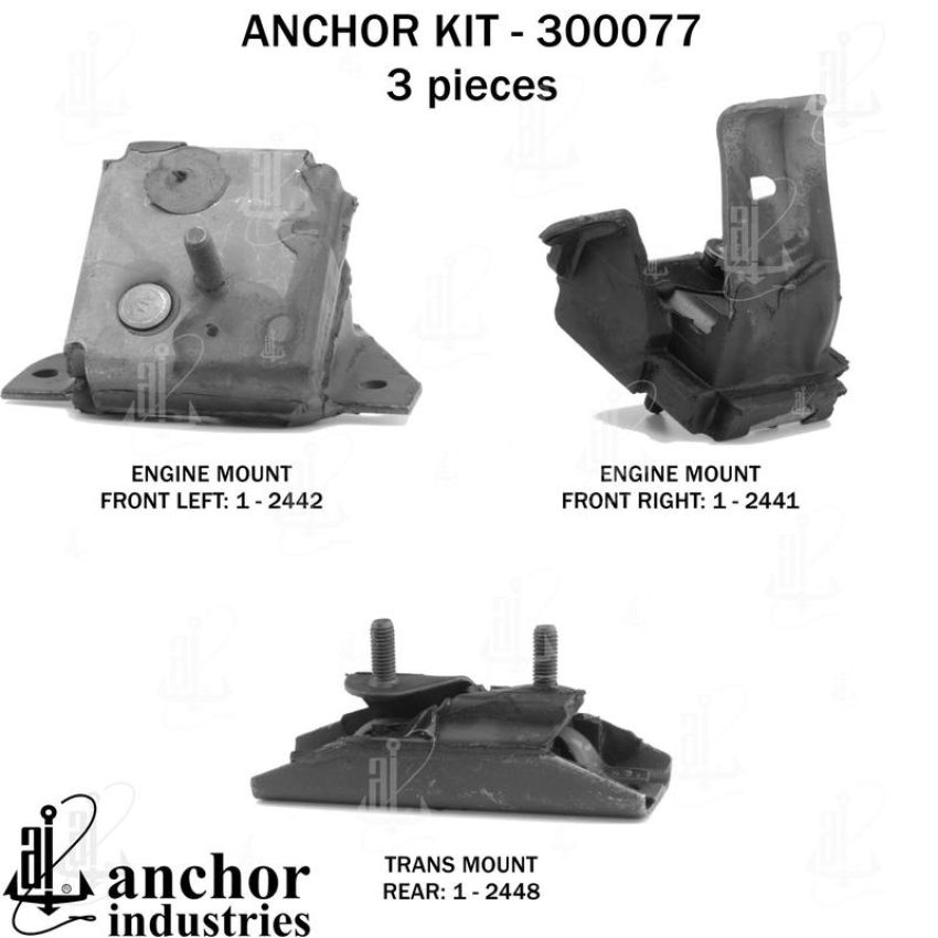 ANCHOR MOUNTS 300077 ENGINE MNT KIT
