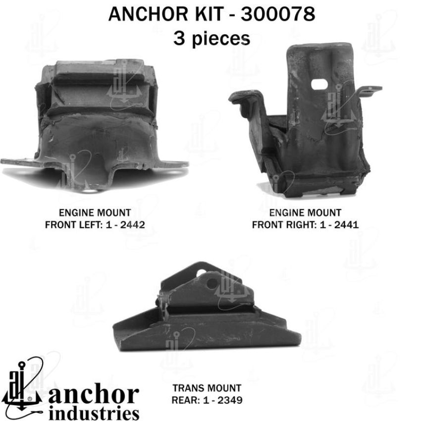 ANCHOR MOUNTS 300078 ENGINE MNT KIT