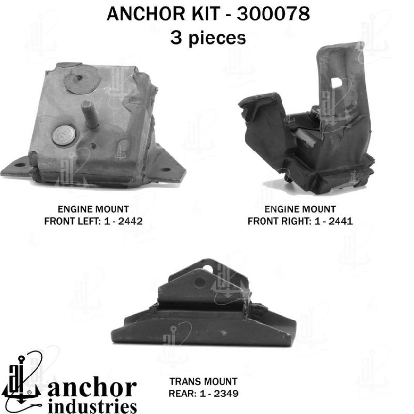 ANCHOR MOUNTS 300078 ENGINE MNT KIT