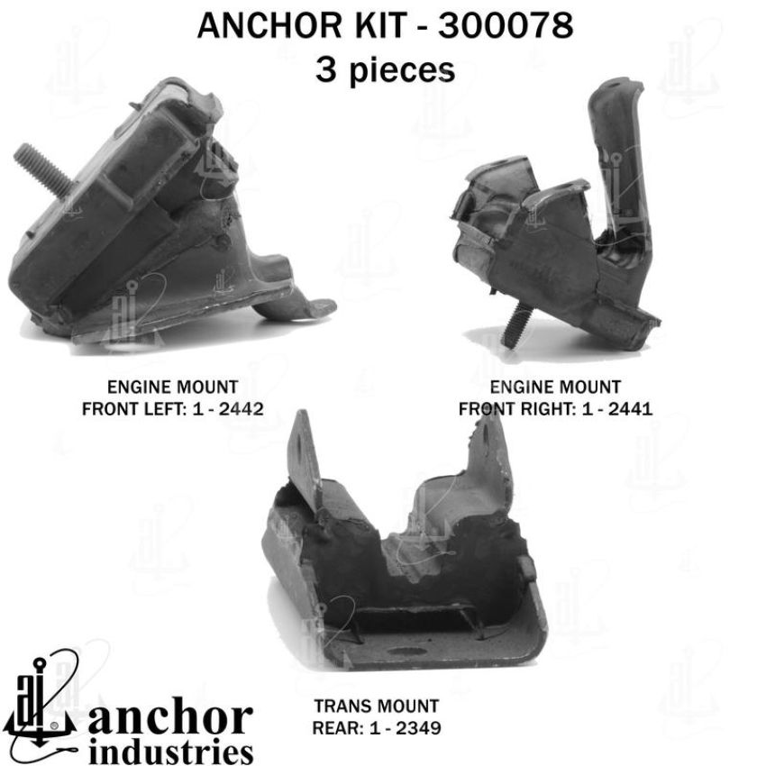 ANCHOR MOUNTS 300078 ENGINE MNT KIT
