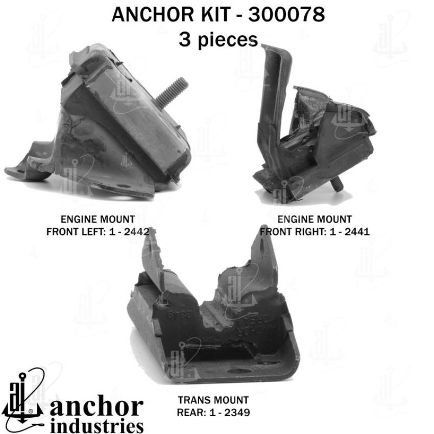 ANCHOR MOUNTS 300078 ENGINE MNT KIT