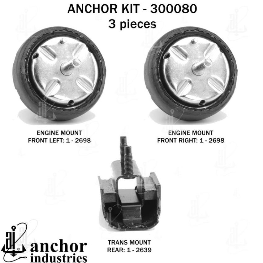 ANCHOR MOUNTS 300080 ENGINE MNT KIT