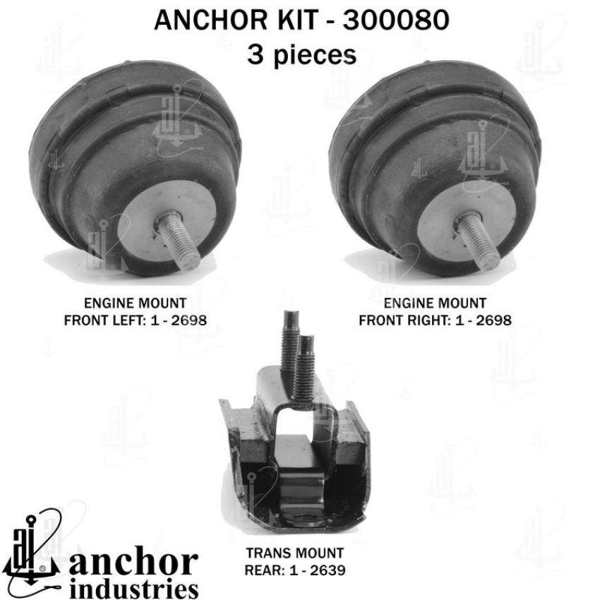 ANCHOR MOUNTS 300080 ENGINE MNT KIT