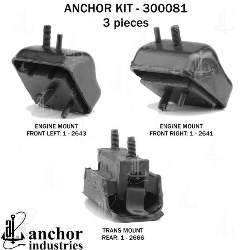 ANCHOR MOUNTS 300081 ENGINE MNT KIT