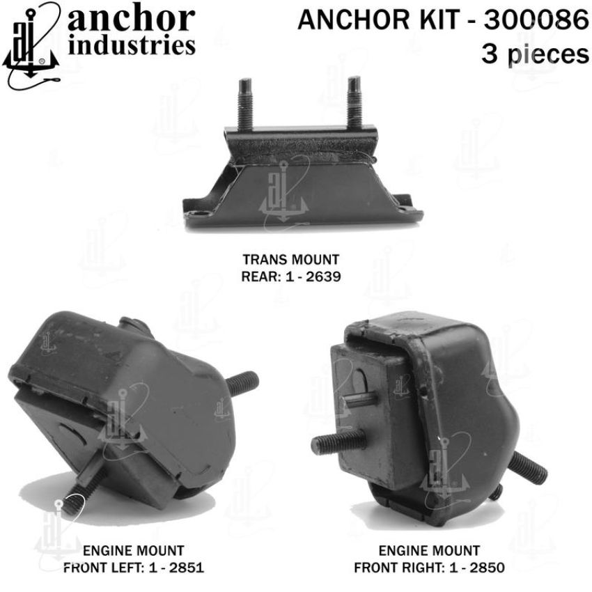 ANCHOR MOUNTS 300086 ENGINE MNT KIT