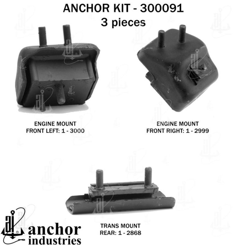 ANCHOR MOUNTS 300091 ENGINE MNT KIT