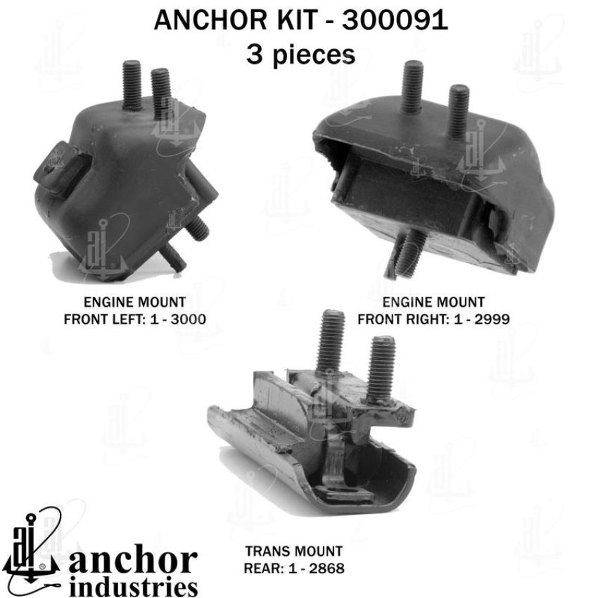 ANCHOR MOUNTS 300091 ENGINE MNT KIT