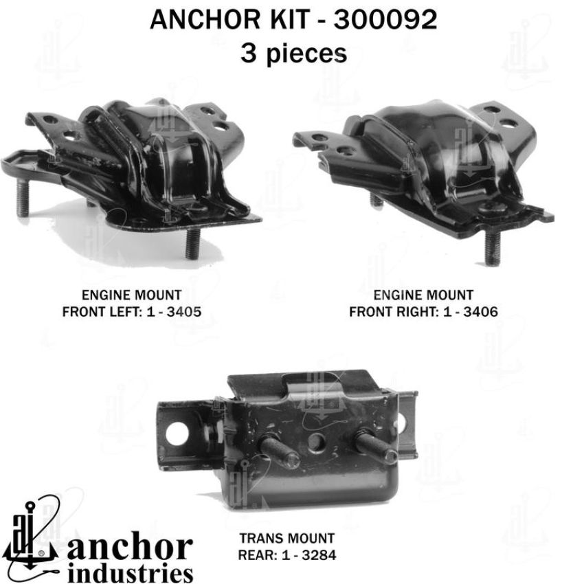 ANCHOR MOUNTS 300092 ENGINE MNT KIT