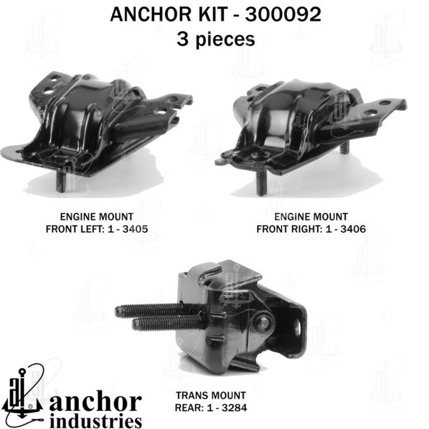 ANCHOR MOUNTS 300092 ENGINE MNT KIT