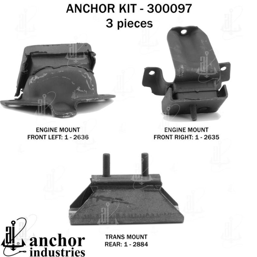 ANCHOR MOUNTS 300097 ENGINE MNT KIT