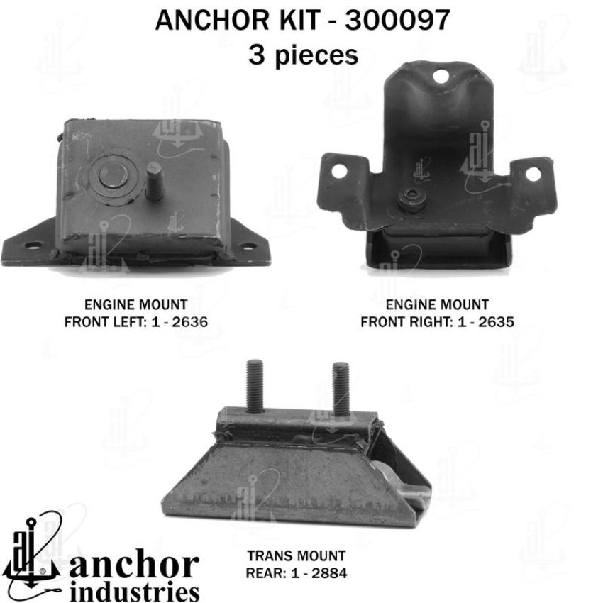 ANCHOR MOUNTS 300097 ENGINE MNT KIT