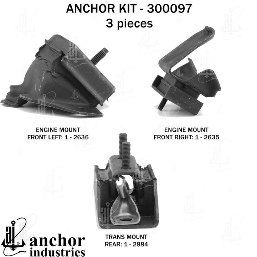 ANCHOR MOUNTS 300097 ENGINE MNT KIT