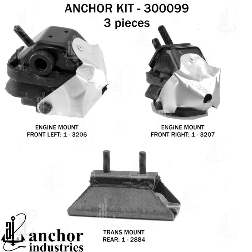 ANCHOR MOUNTS 300099 ENGINE MNT KIT