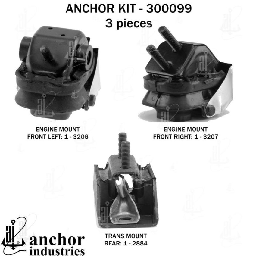 ANCHOR MOUNTS 300099 ENGINE MNT KIT