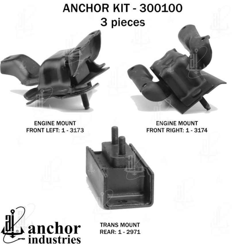 ANCHOR MOUNTS 300100 ENGINE MNT KIT